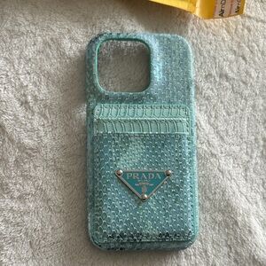 Prada Aqua Textured Phone Case